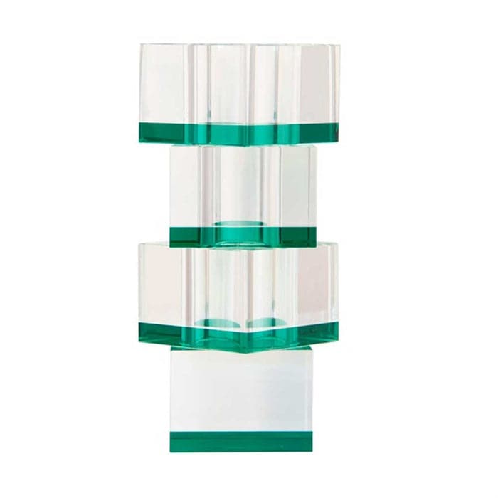 Flora vase 20 cm krystalglas - grøn