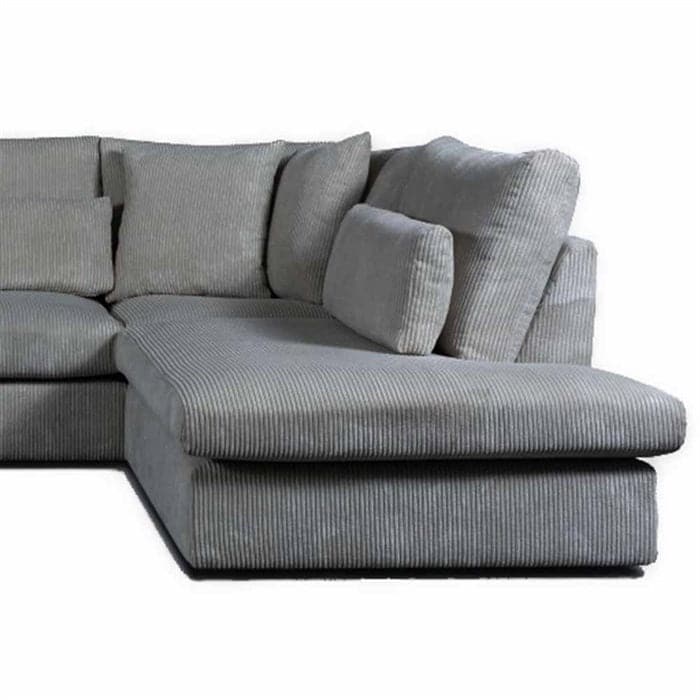 Anna sofa med open-end højre -grå fløjl