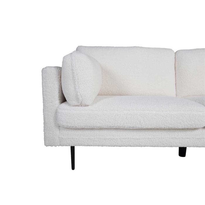 Boom 3-personers sofa i Hvid Teddy Stof
