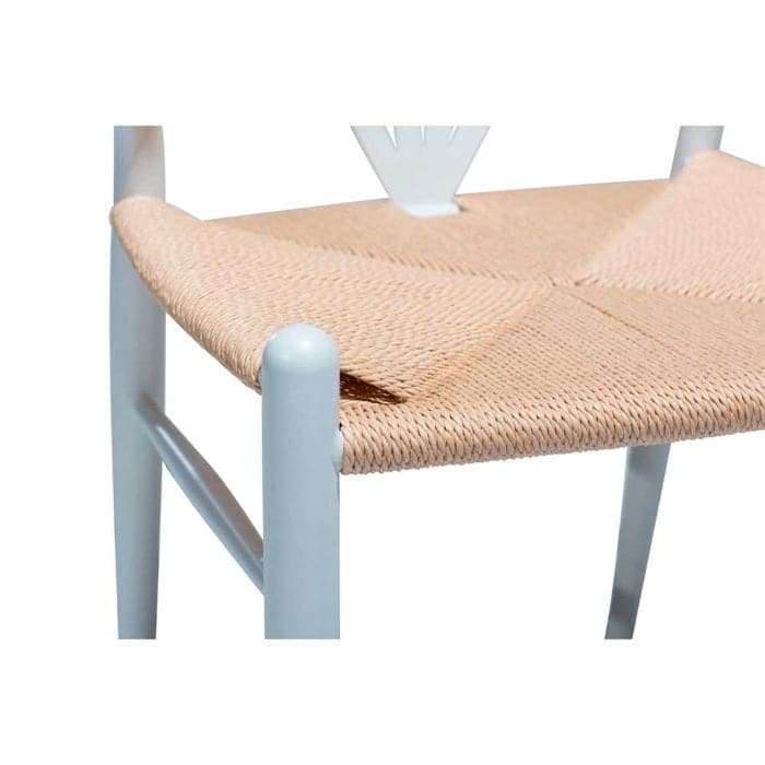 Delta spisebordsstol med armlæn i Hvid