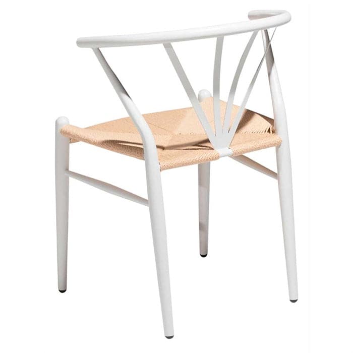 Delta spisebordsstol med armlæn i Hvid