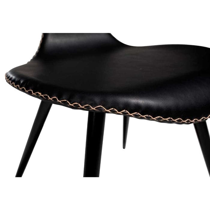 Dolphin spisebordsstol i sort med sorte ben