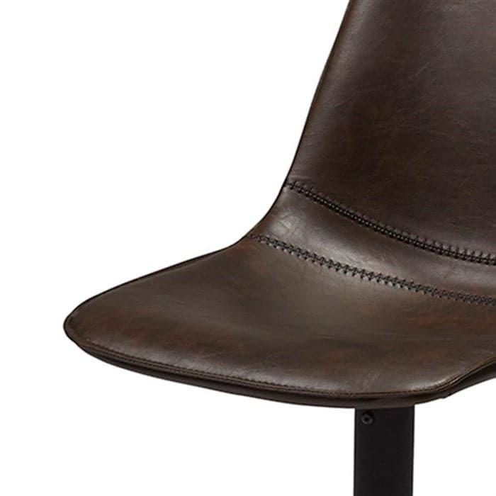 Spisebordsstol Edge med drejefod - mørk brun