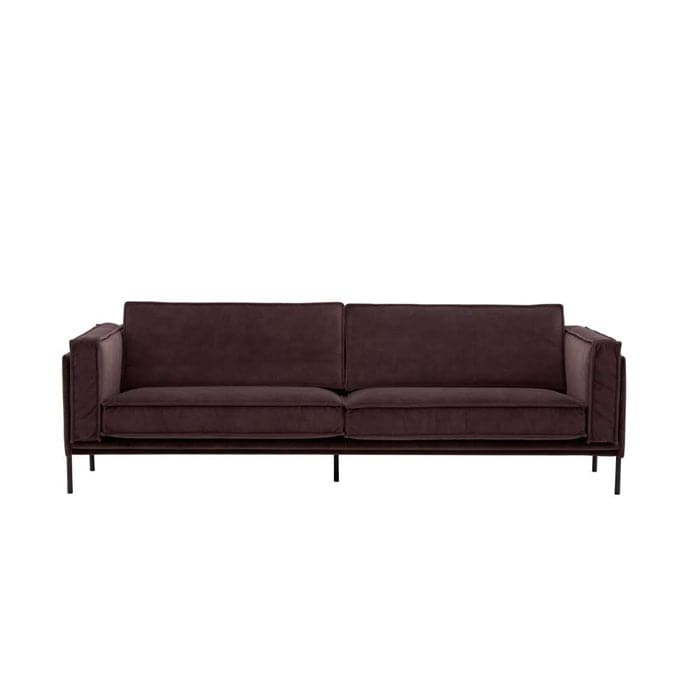 Folkland 3-personers Sofa i Mørkebrun