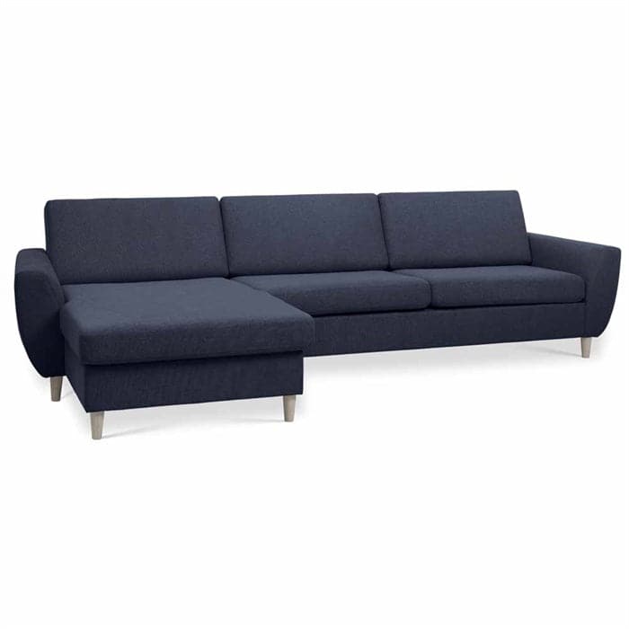 Hannah 3D-XL Sofa med chaiselong Deep Blue (vendbar)