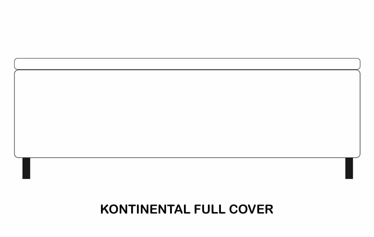 Full Cover Lux Kontinental - Velour Blå