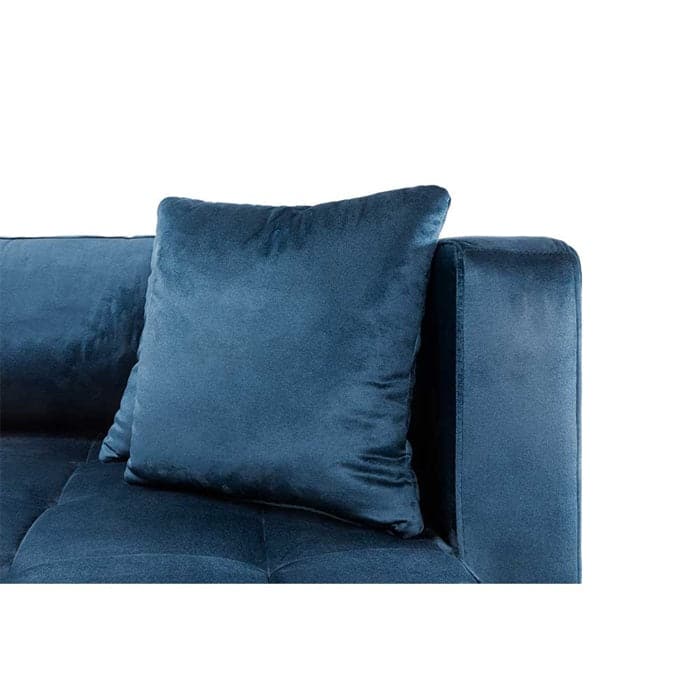 Matteo 3 personers sofa med (vendbar) Chaiselong højre - Blå Velour