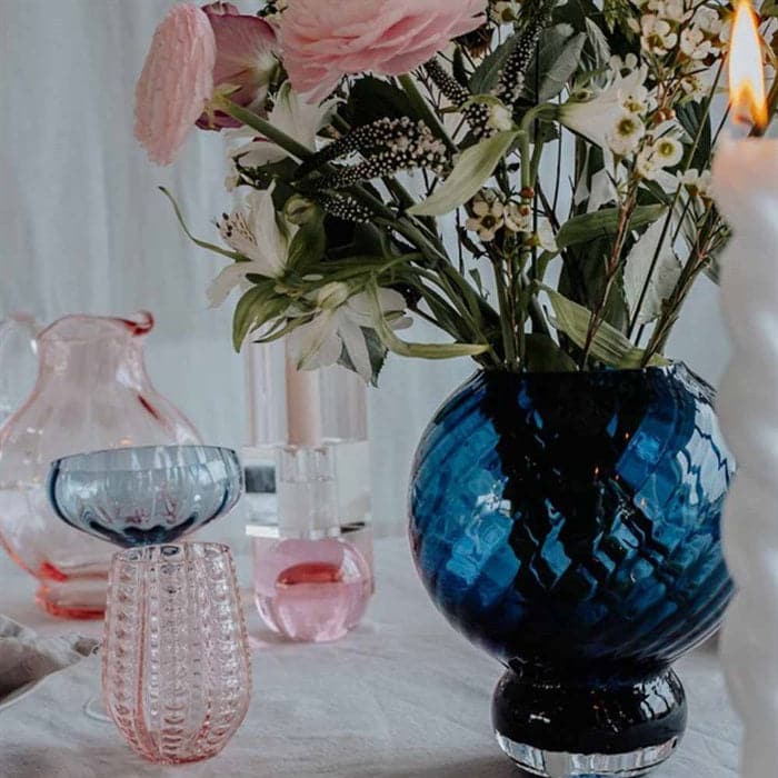 Meadow Swirl Vase - Small Blue
