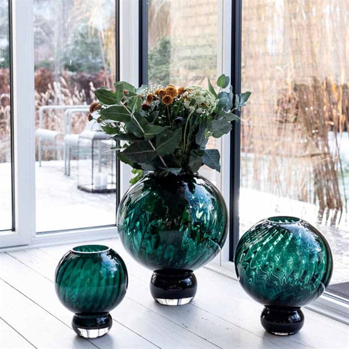 Meadow Swirl Vase - Medium Green