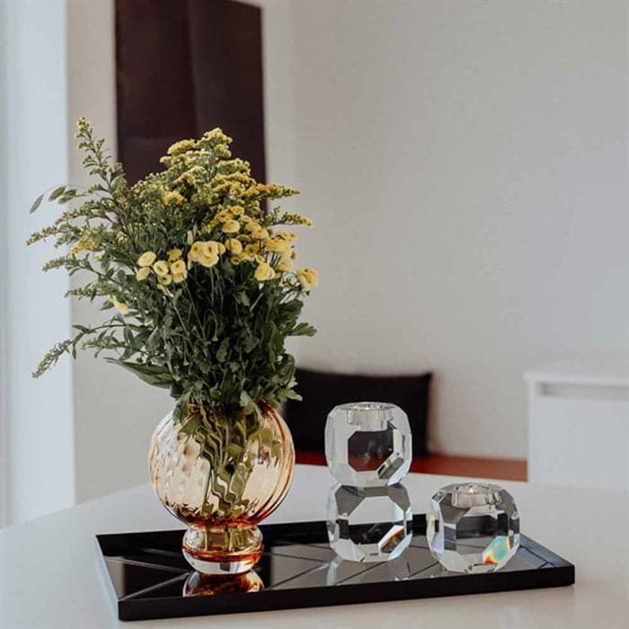 Meadow Swirl Vase - Small Amber