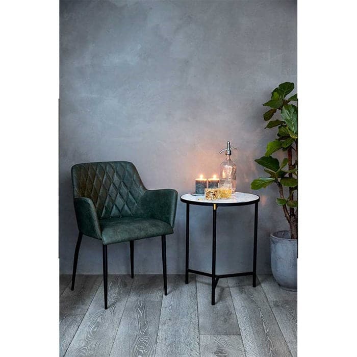 Rombo Spisebordsstol - Grøn Læder - Miljø