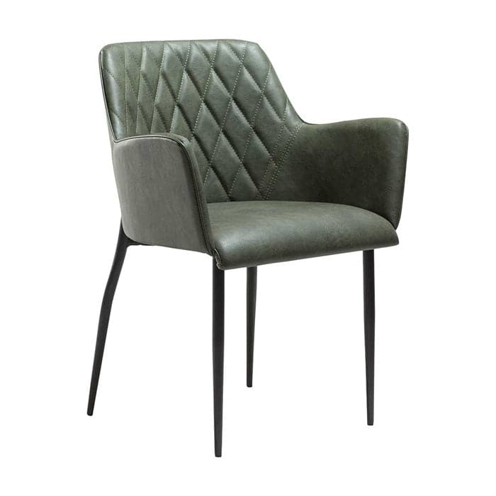Rombo Spisebordsstol - Grøn Læder - Hovedbillede