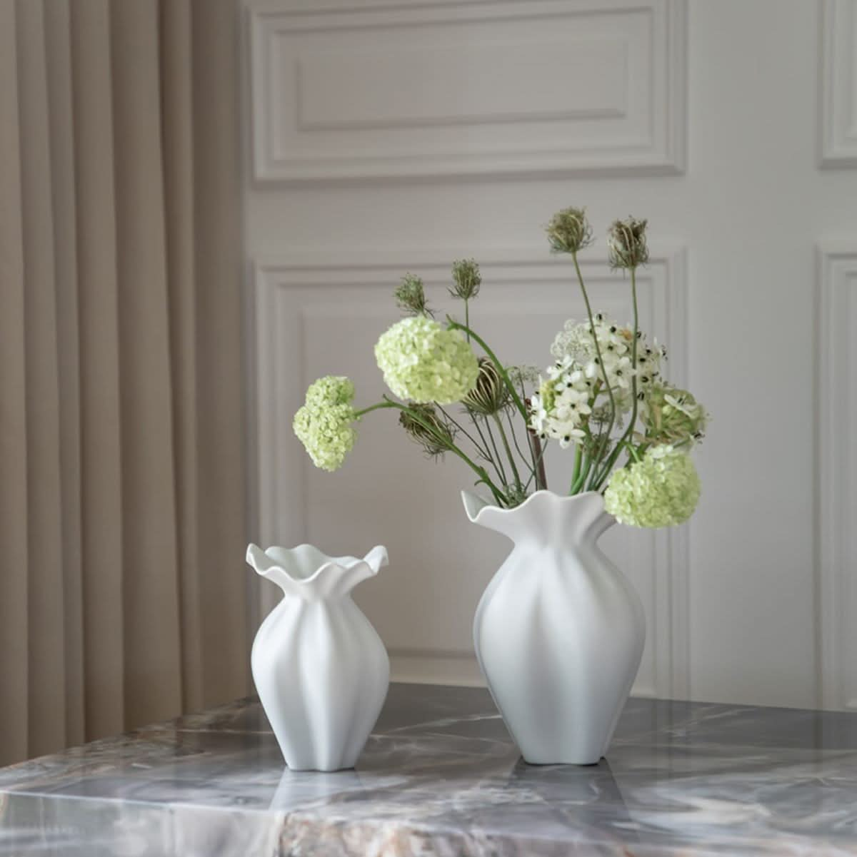 Nellie Vase Lille Off White