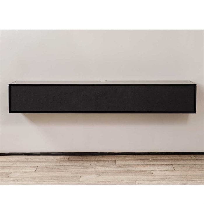 Square Reolen TV-møbel 120 cm i sort med stoflåge