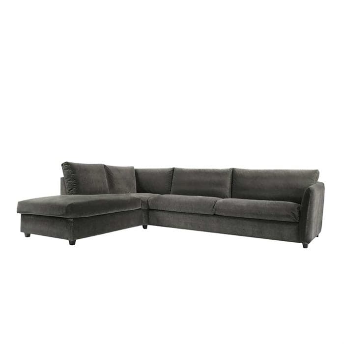 Velour sofa model Latifa i Mørk Grå - Forskellige Opstillinger