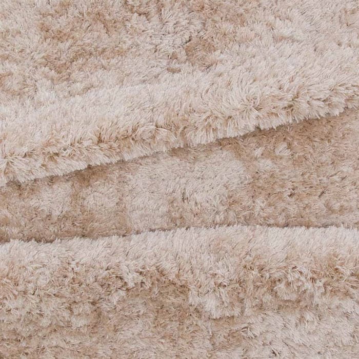 Fluffy Polyester tæppe i Champagne - 160x230 cm