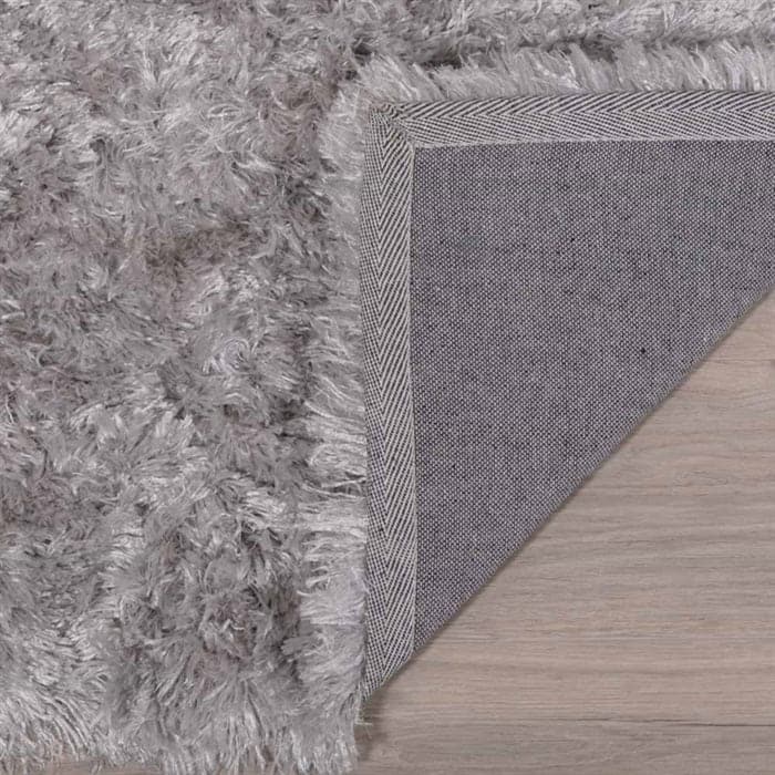 Fluffy Polyester tæppe i Silver - 160x230 cm