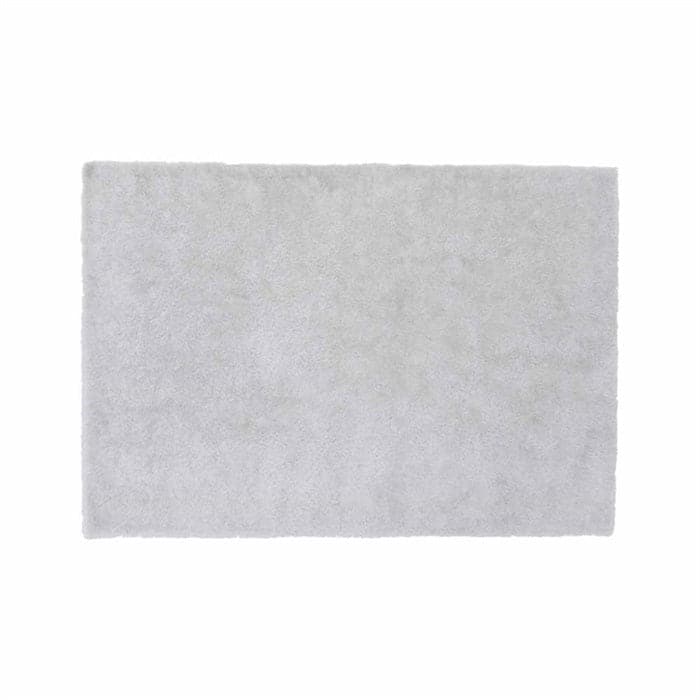 Bomuld Polyester Tæppe i hvidt - Flere størrelser