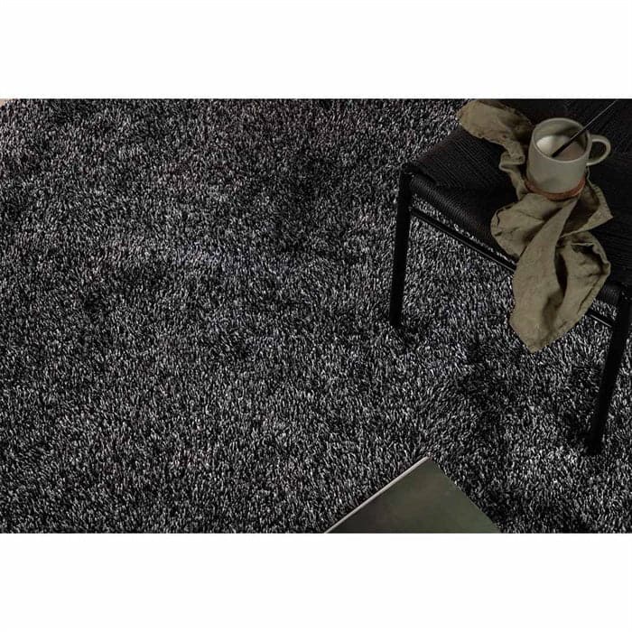 Bomuld Polyester Tæppe i gråt - Ø200 cm