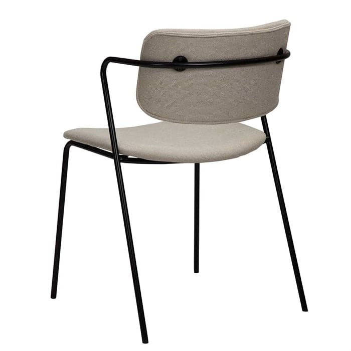Zed Spisebordsstol - Sandfarvet - Skrå bagfra