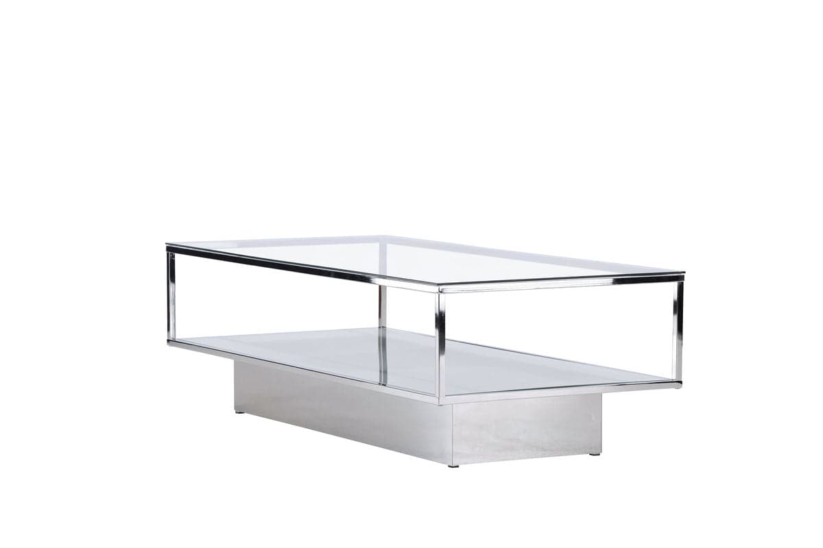 Maglehem Sofabord Sølv/Chrome Klar Glas
