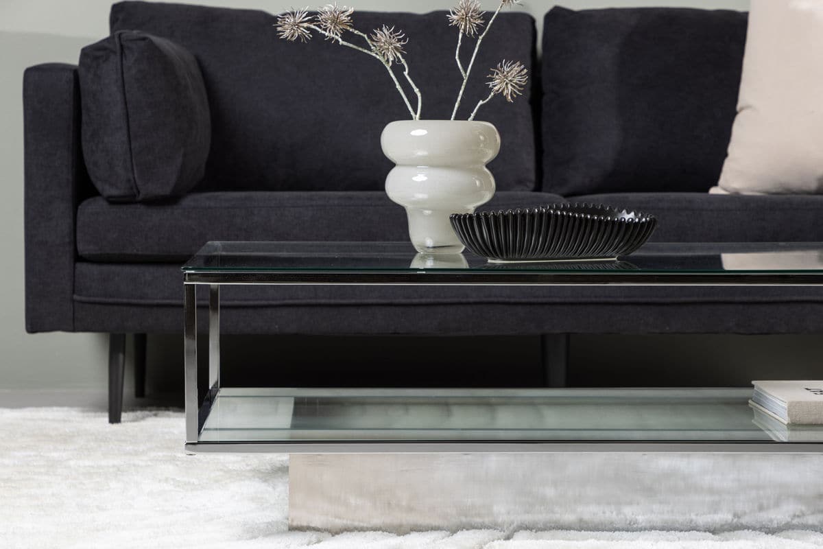 Maglehem Sofabord Sølv/Chrome Klar Glas