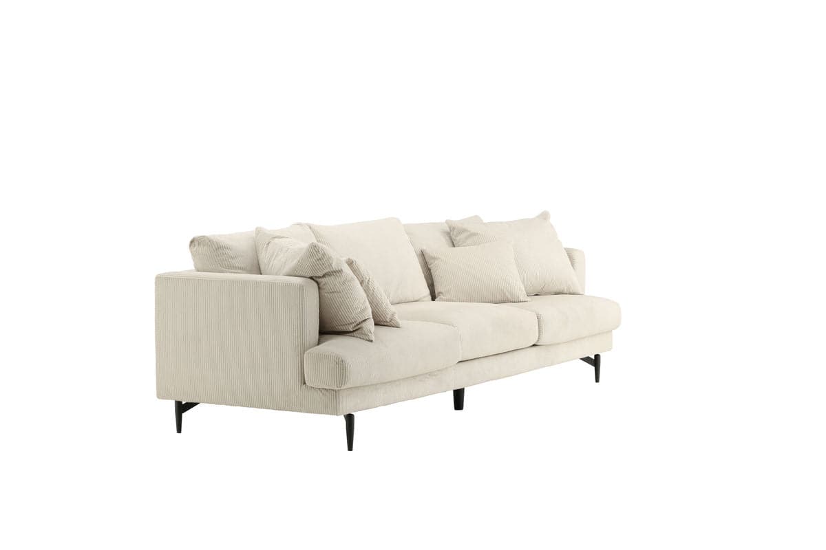 Sofia 3. personers Sofa - Beige Fløjl