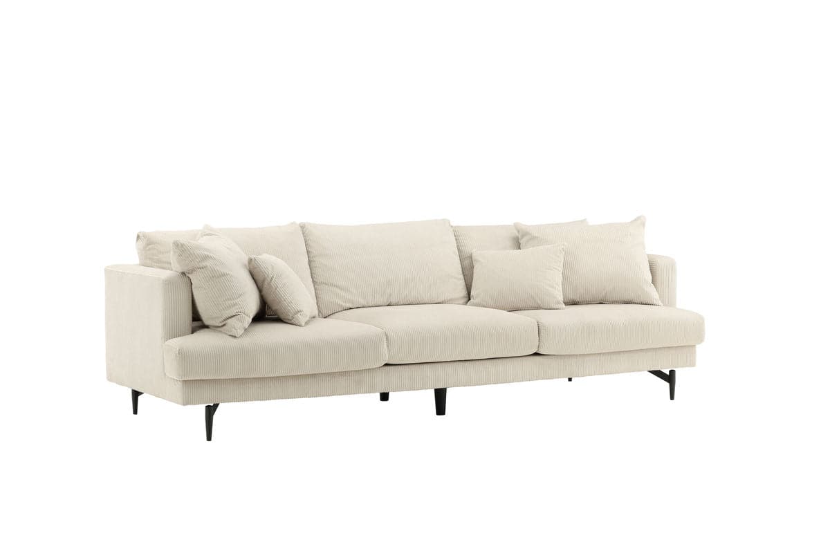 Sofia 3. personers Sofa - Beige Fløjl