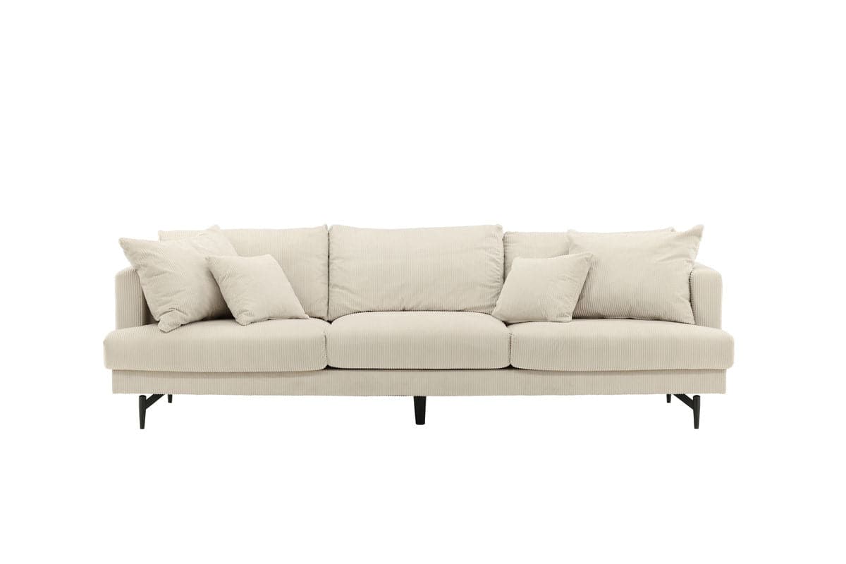 Sofia 3. personers Sofa - Beige Fløjl