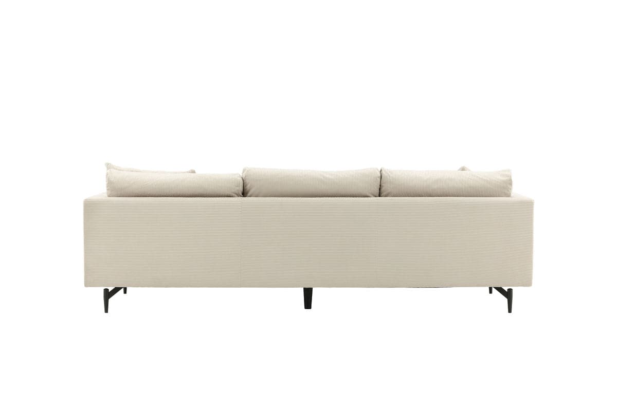 Sofia 3. personers Sofa - Beige Fløjl