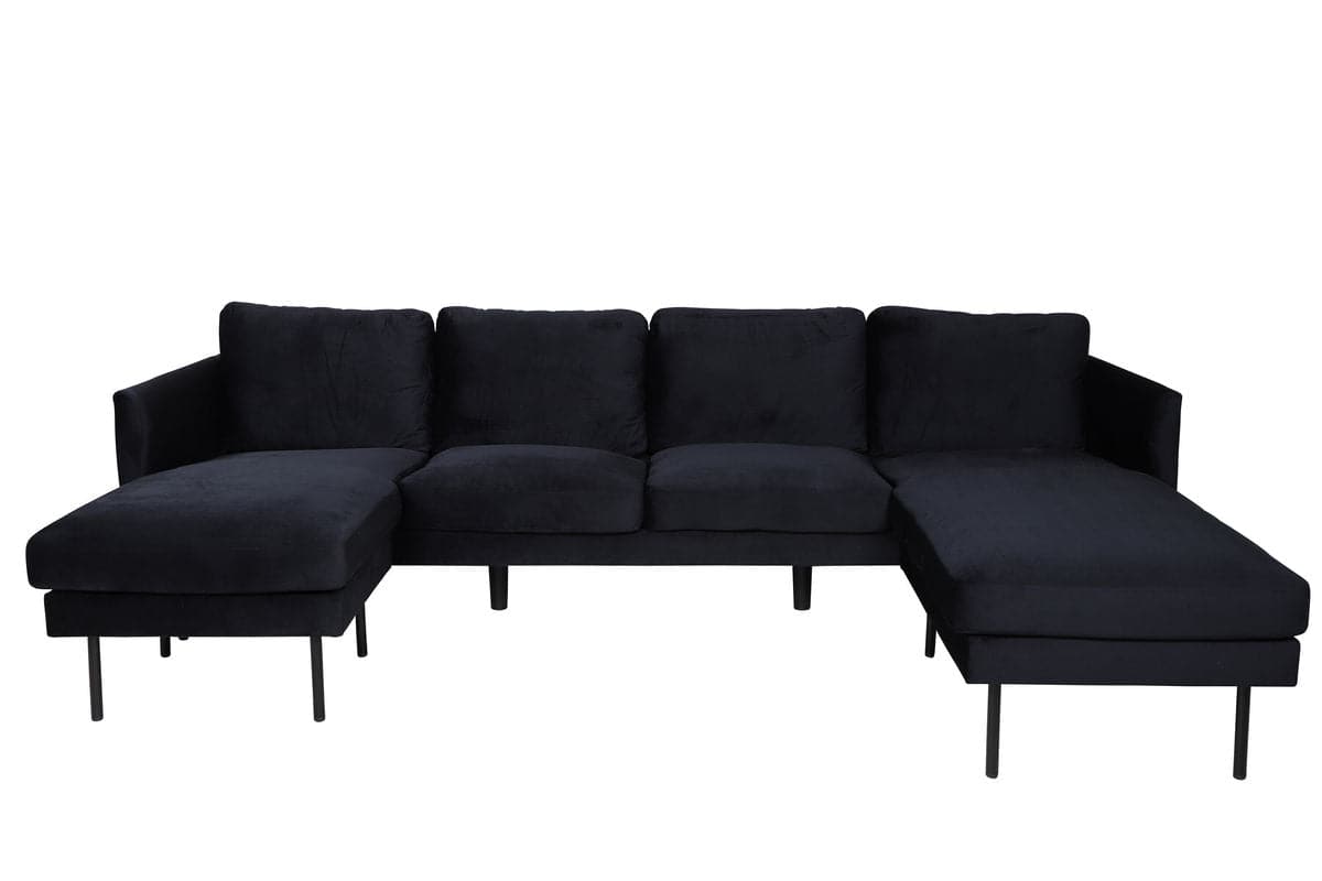 Zoom U-Sofa -Sort Velour