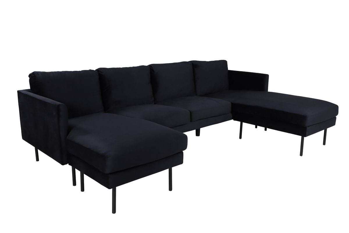 Zoom U-Sofa -Sort Velour