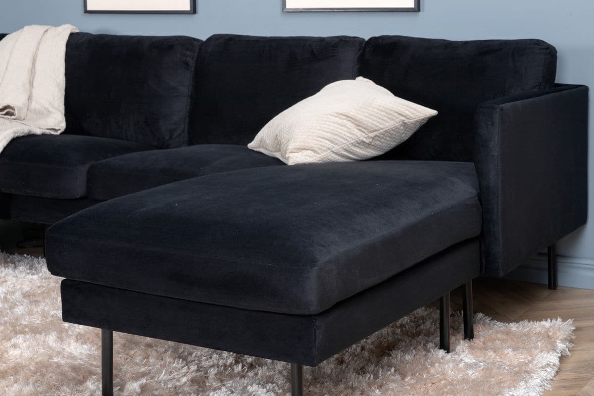 Zoom U-Sofa -Sort Velour