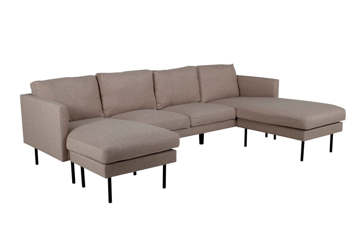 Zoom U-Sofa -Brun