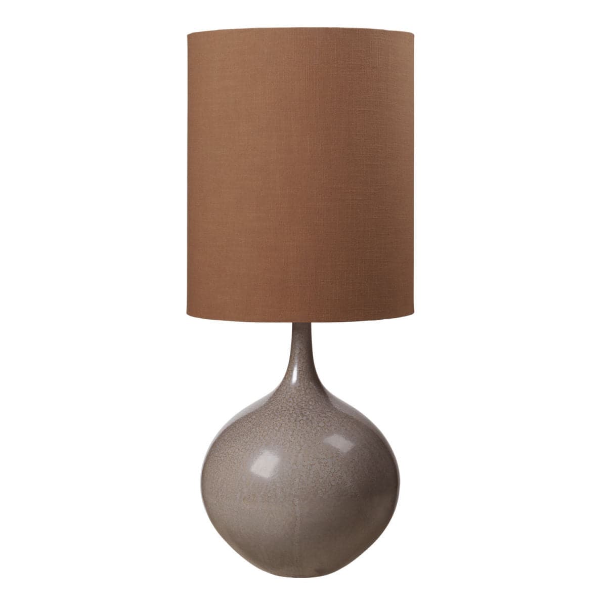 Bella keramisk Lampe med lampeskærm - COAL m. BURNT ORANGE skærm
