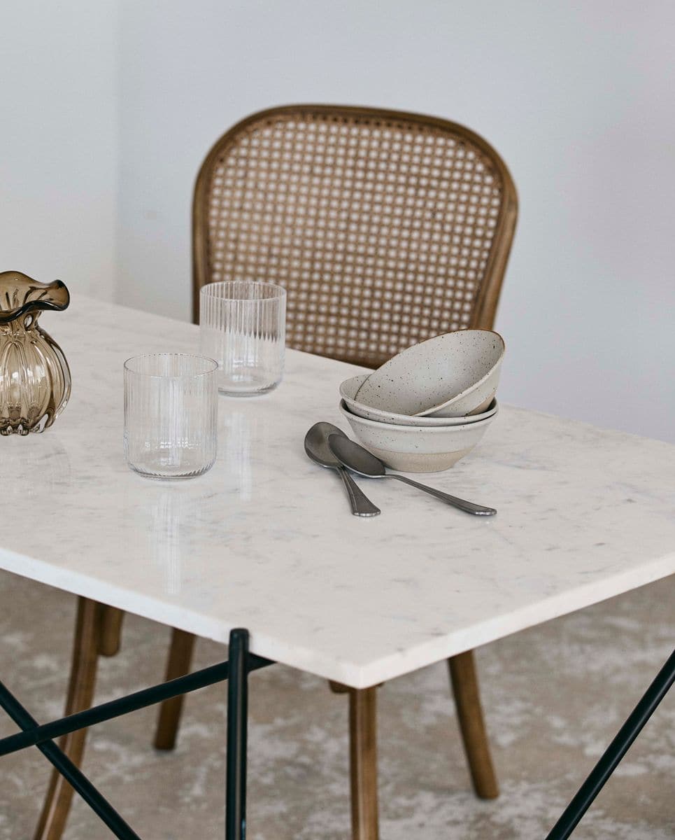 DEE Spisebord/arbejdsbord- Hvid marmor