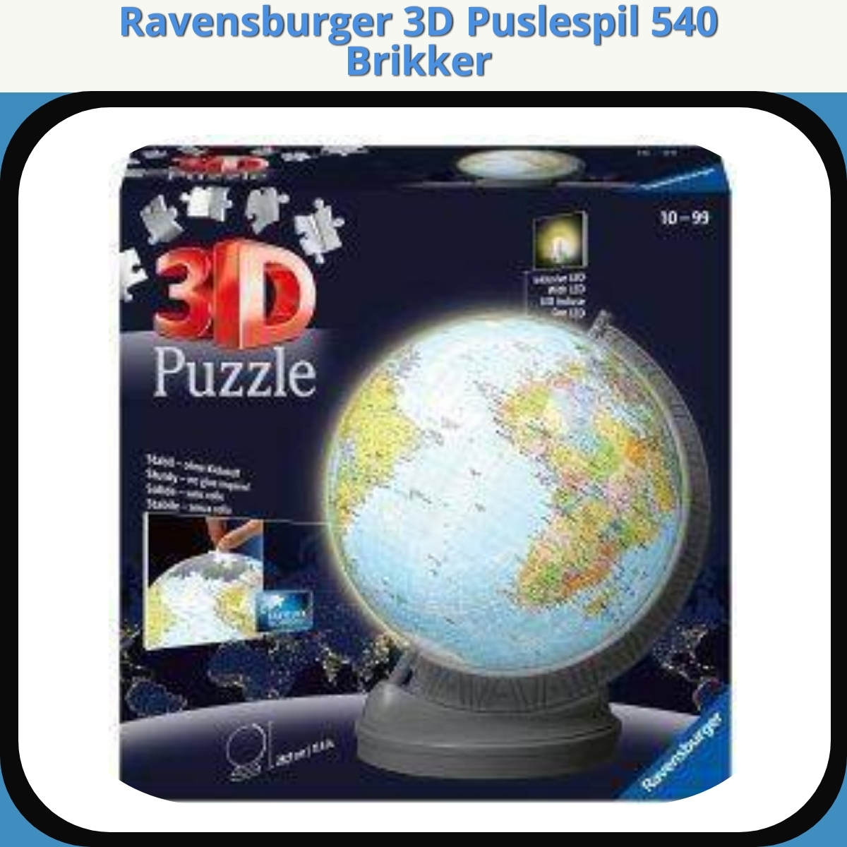 Anmeldelse af Ravensburger 3D Puslespil 540 Brikker
