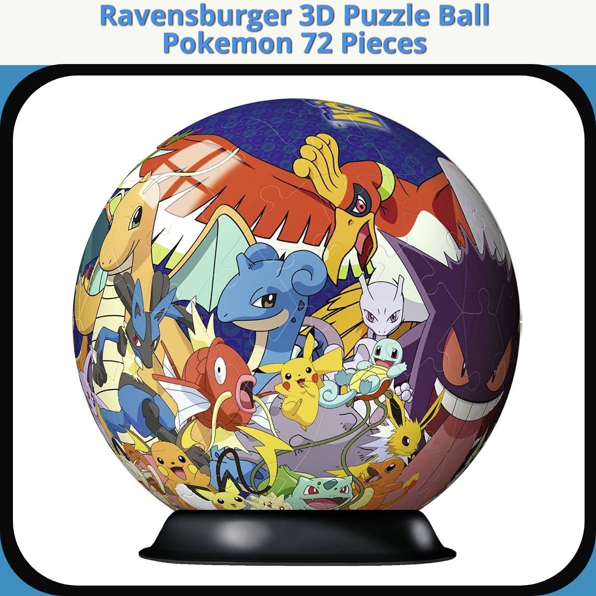 Anmeldelse af Ravensburger 3D Puzzle Ball Pokemon 72 Pieces