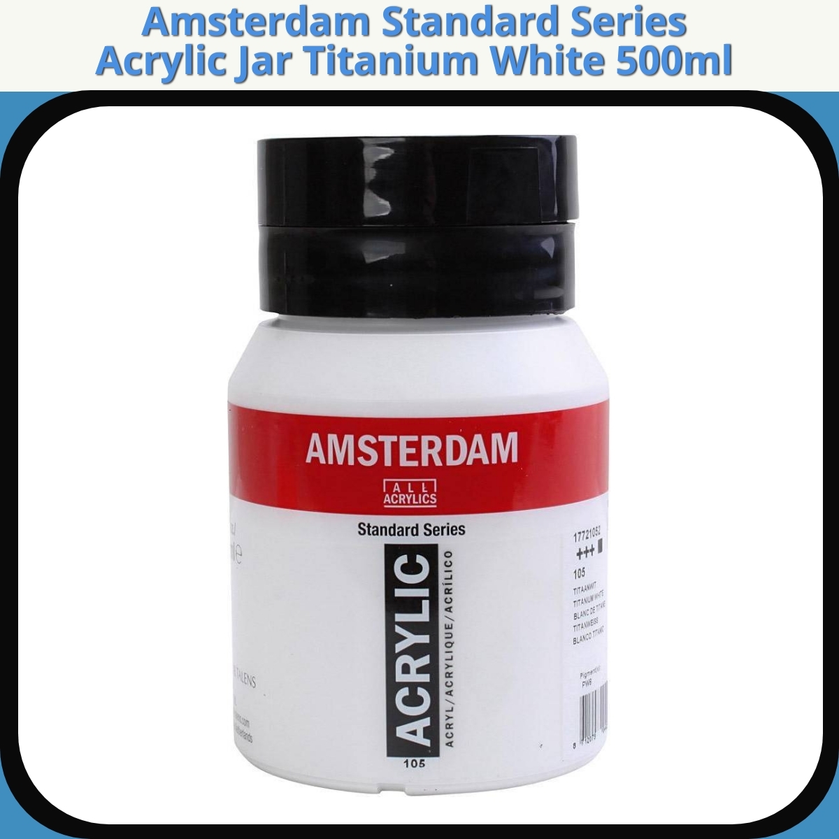 Anmeldelse af Amsterdam Standard Series Acrylic Jar Titanium White 500ml