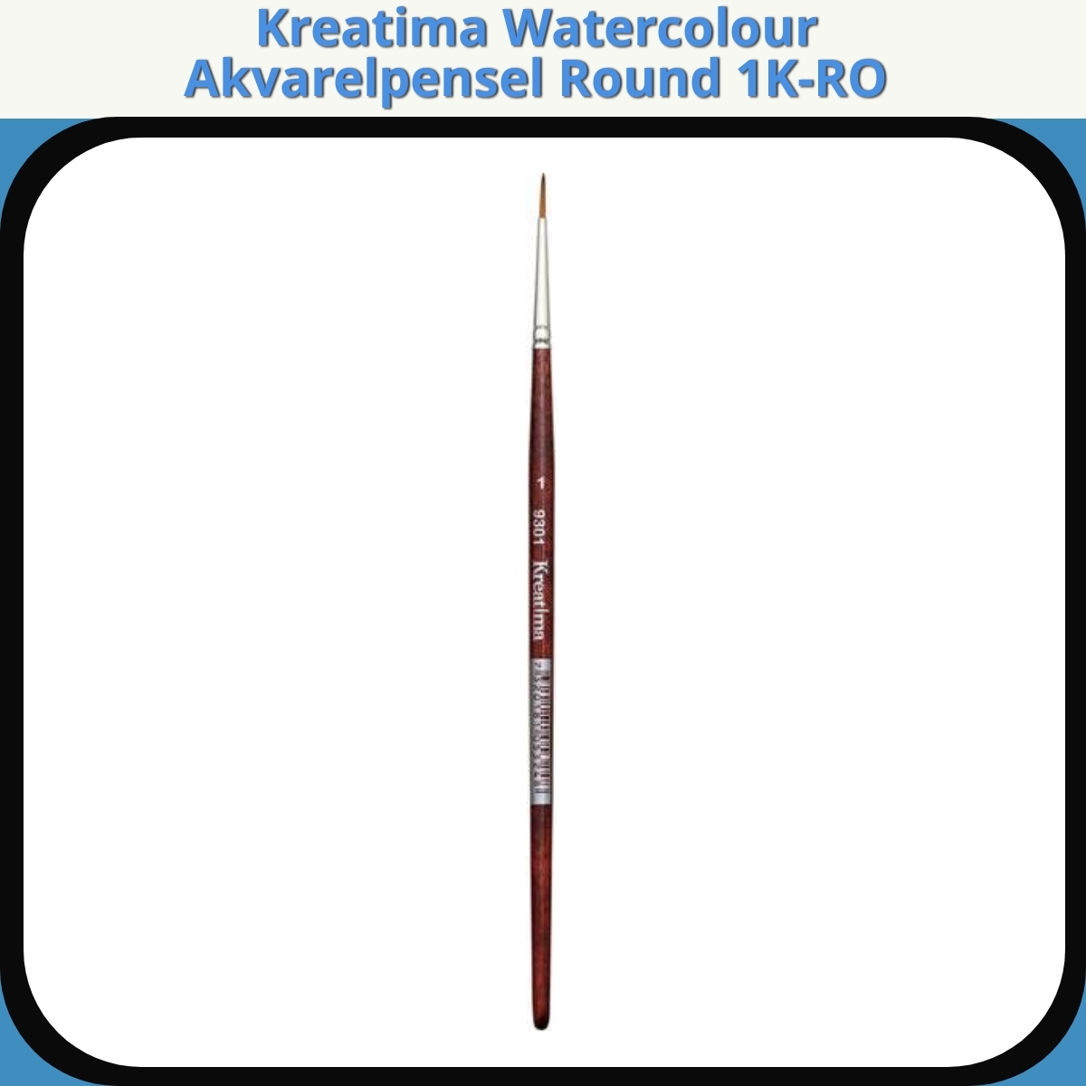 Anmeldelse af Kreatima Watercolour Akvarelpensel Round 1K-RO