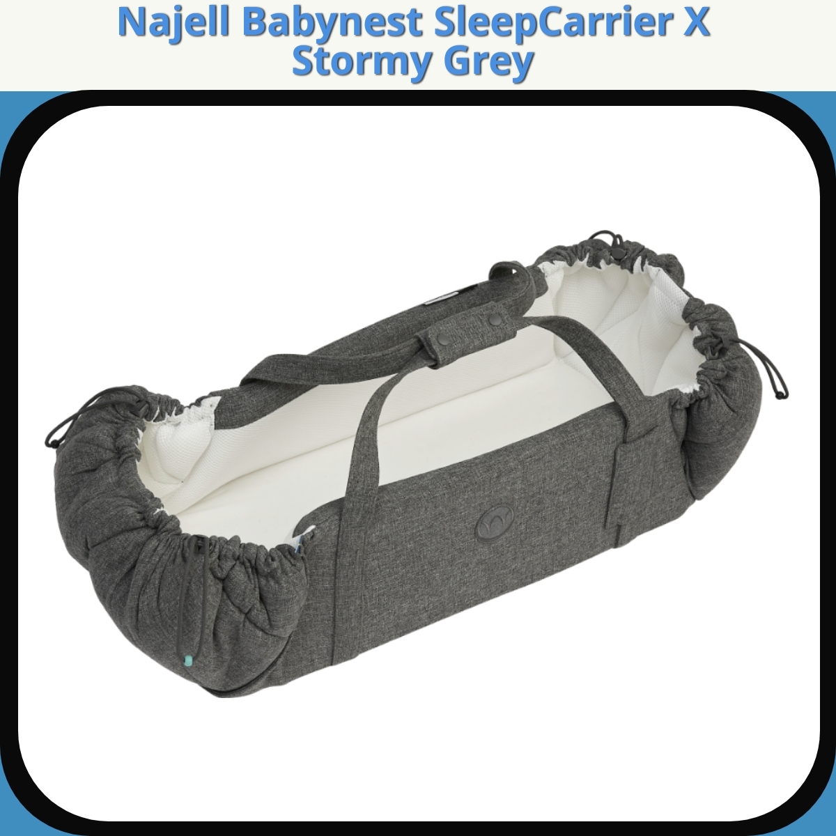 Anmeldelse af Najell Babynest SleepCarrier X Stormy Grey