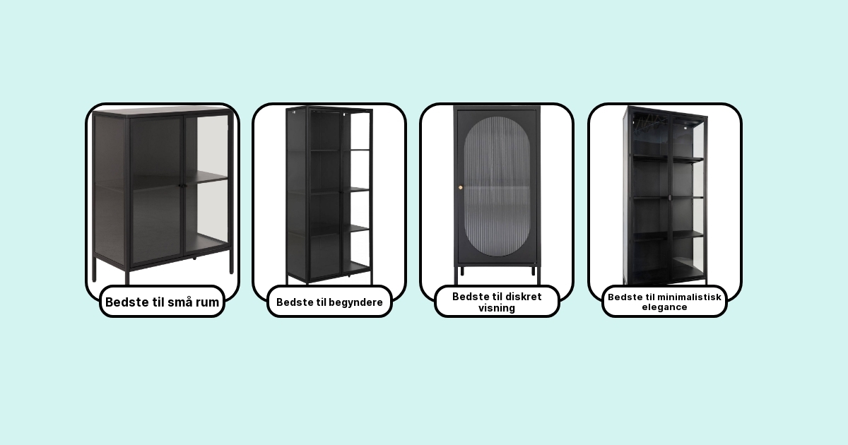 7 Bedste Vitrineskabe