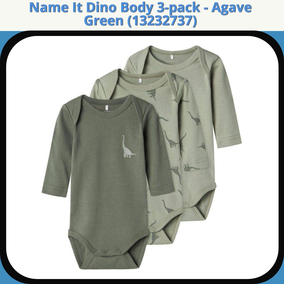 Anmeldelse af Name It Dino Body 3-pack - Agave Green (13232737)