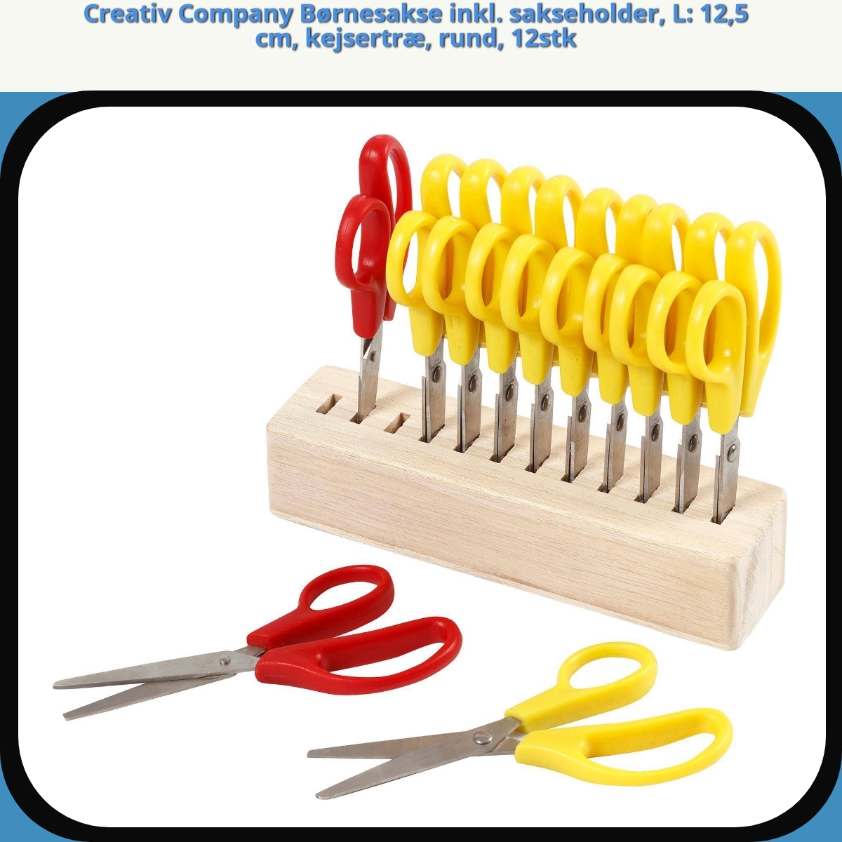 Anmeldelse af Creativ Company Børnesakse inkl. sakseholder, L: 12,5 cm, kejsertræ, rund, 12stk