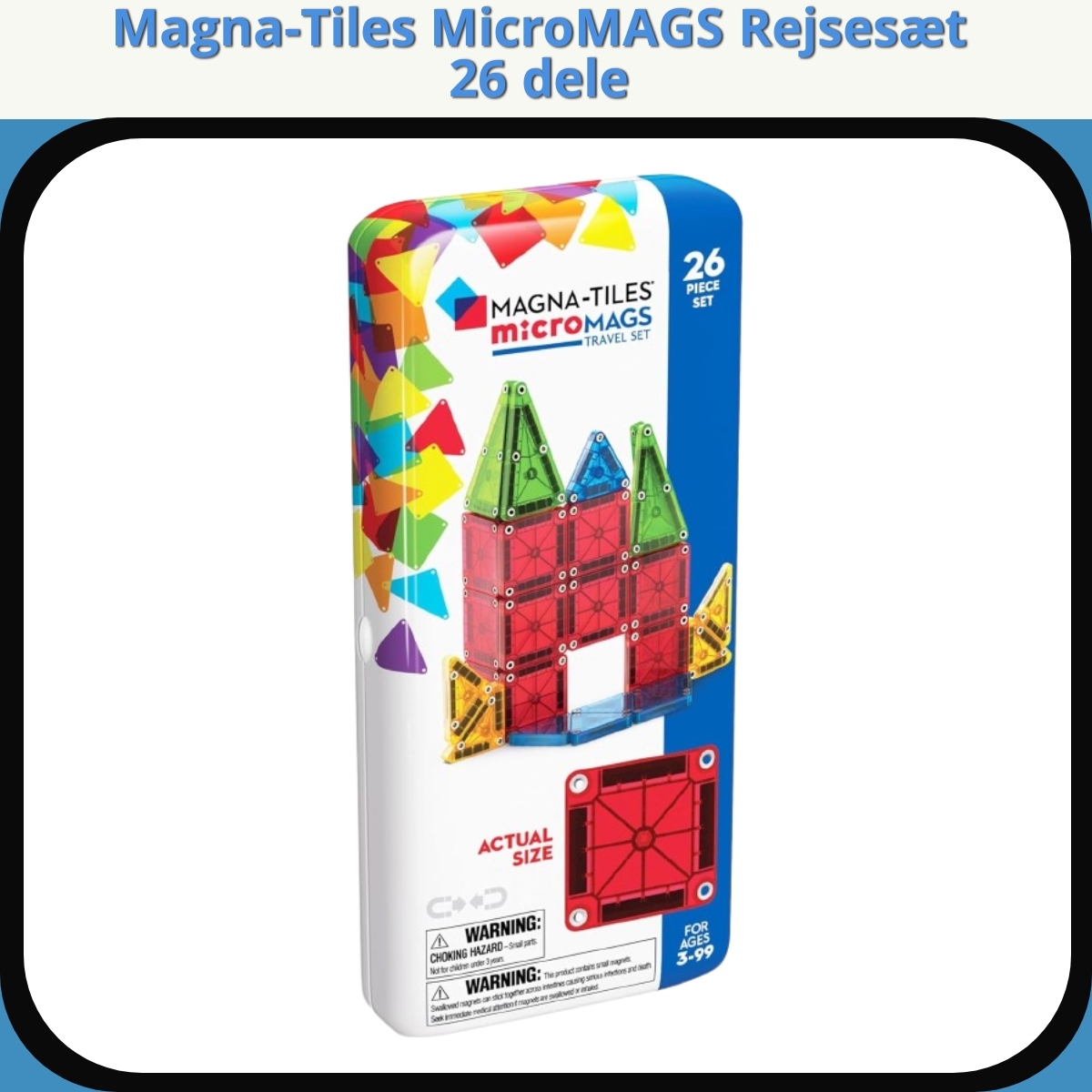 Anmeldelse af Magna-Tiles MicroMAGS Rejsesæt 26 dele