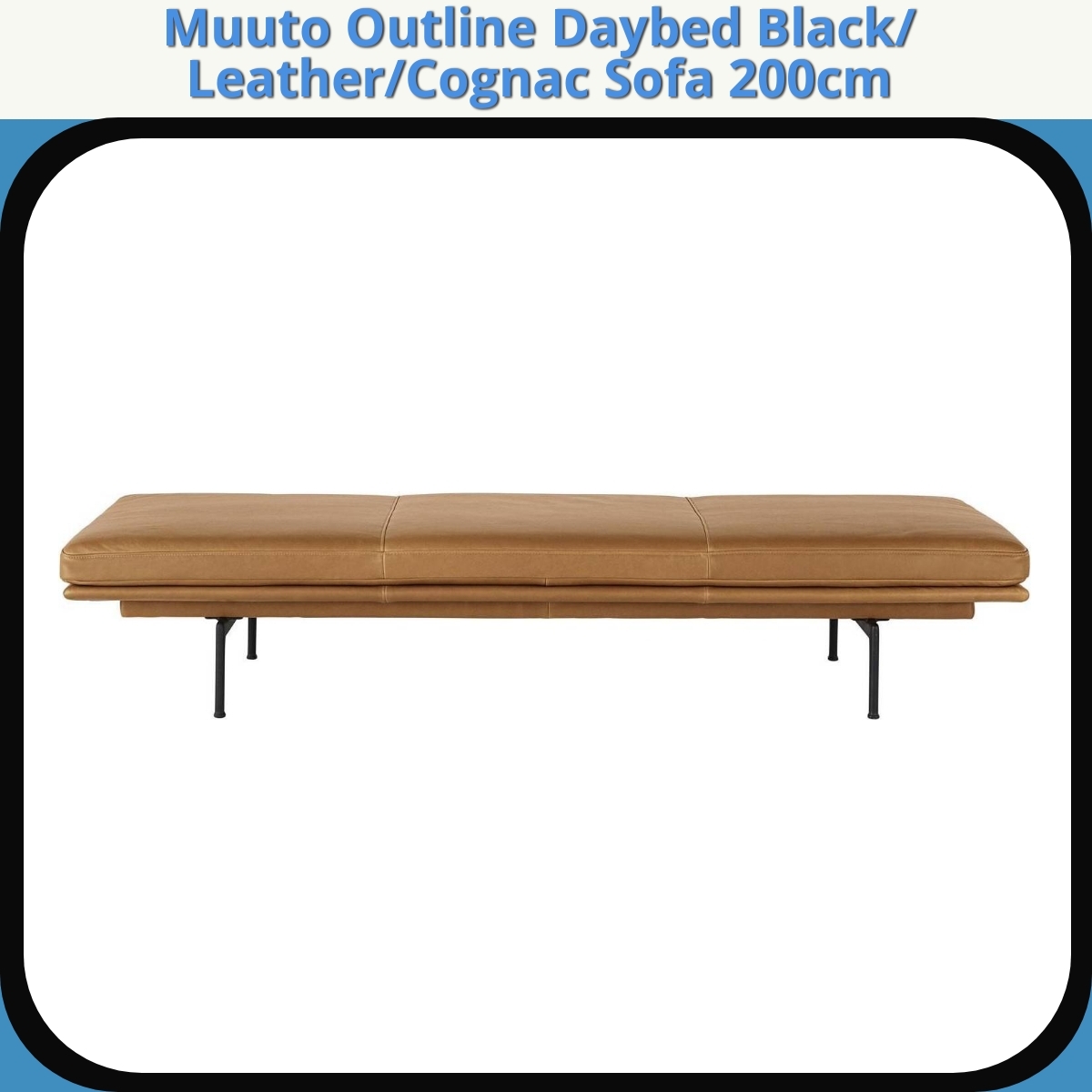 Anmeldelse af Muuto Outline Daybed Black/ Leather/Cognac Sofa 200cm
