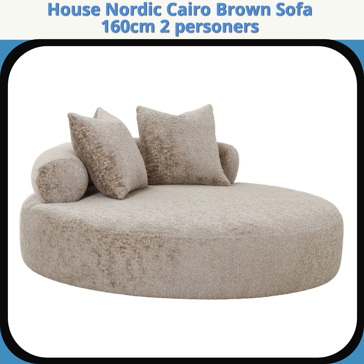 Anmeldelse af House Nordic Cairo Brown Sofa 160cm 2 personers