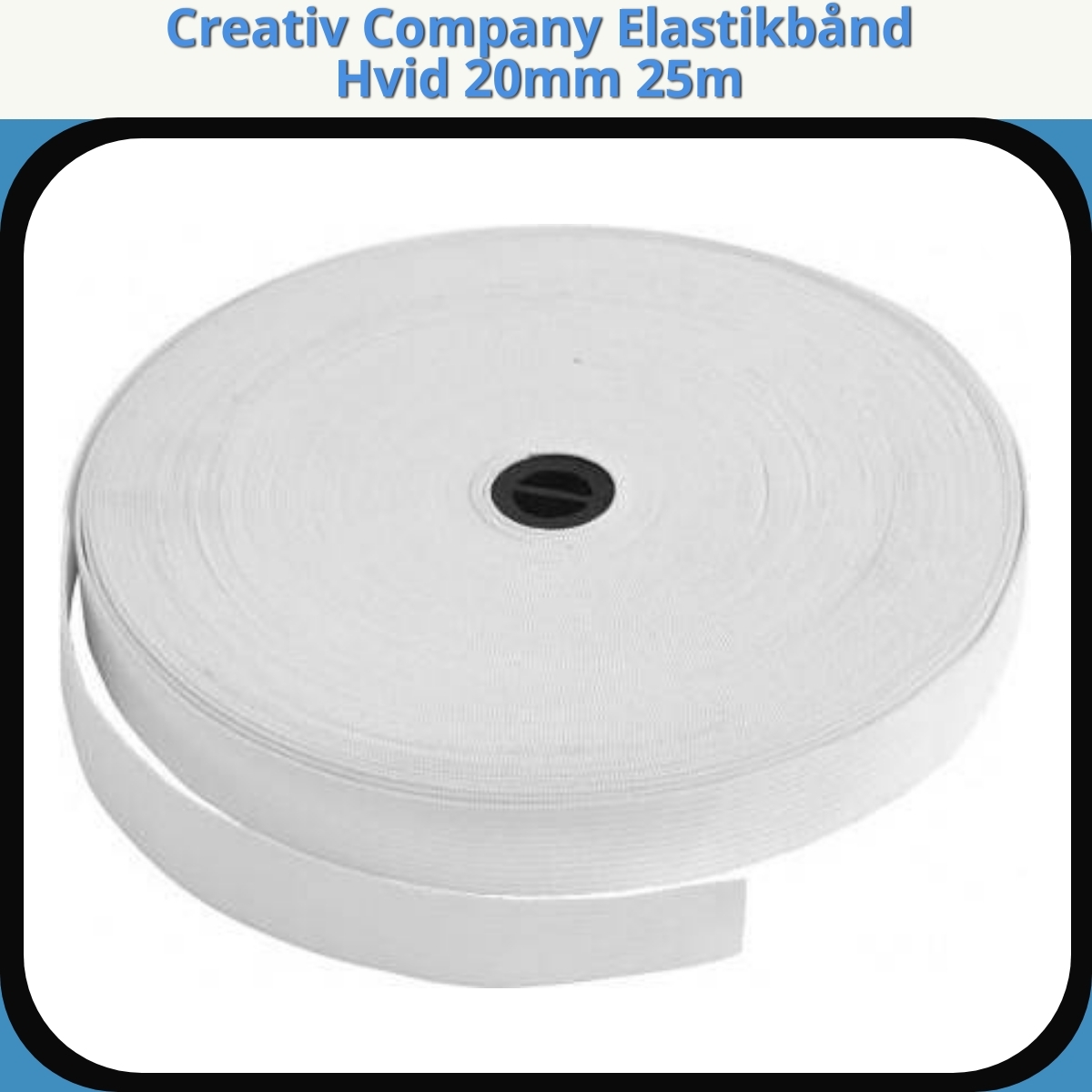 Anmeldelse af Creativ Company Elastikbånd Hvid 20mm 25m