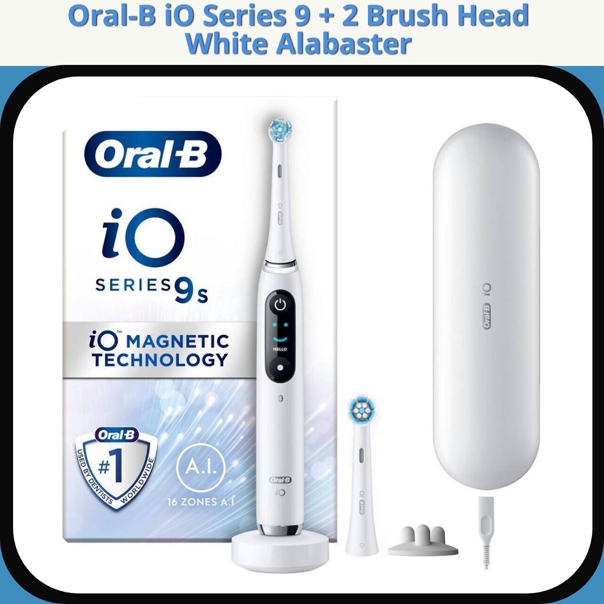 Anmeldelse af Oral-B iO Series 9 + 2 Brush Head White Alabaster