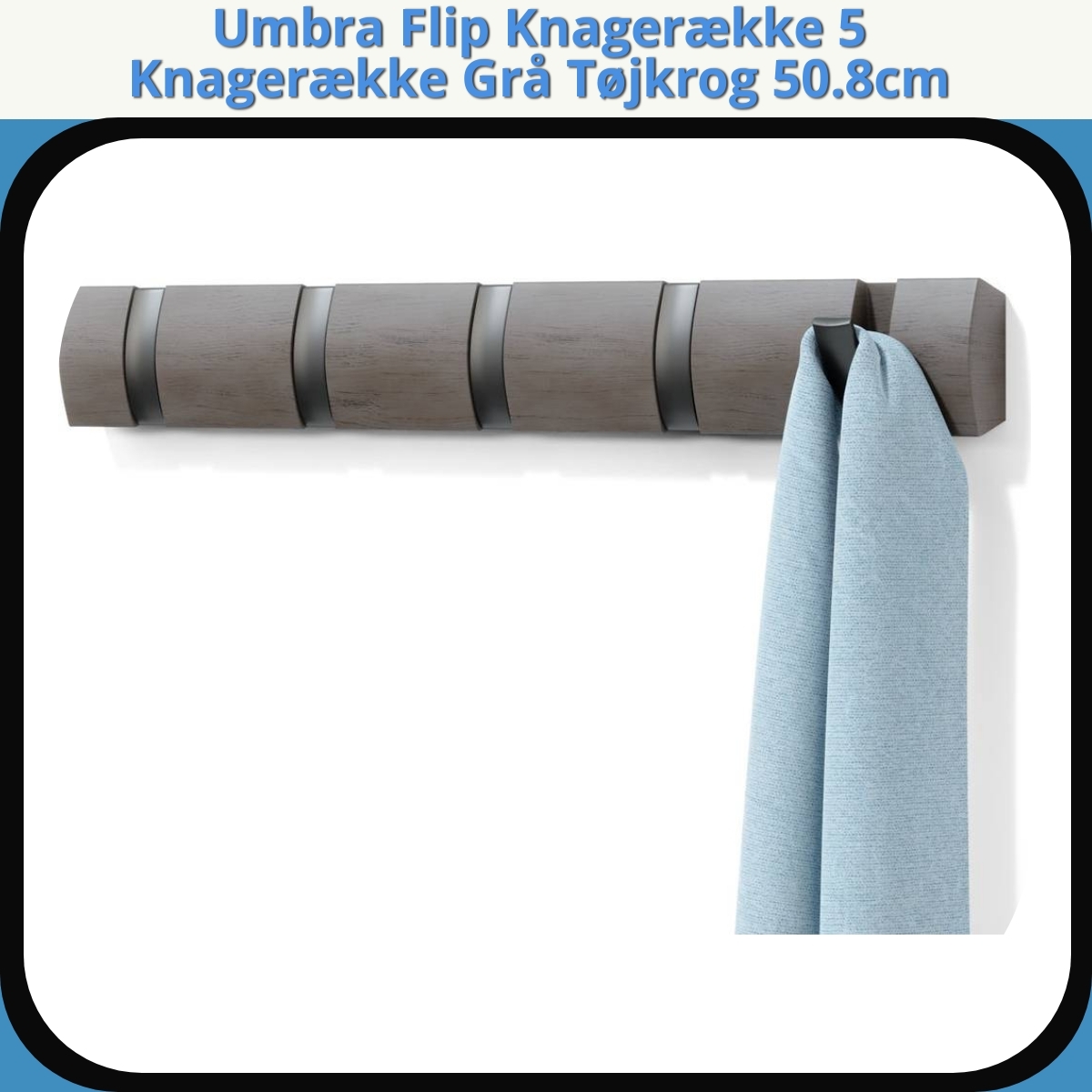 Anmeldelse af Umbra Flip Knagerække 5 Knagerække Grå Tøjkrog 50.8cm